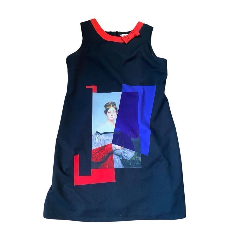 Hippocampe Color Block Dress with Classical Portrait size Small